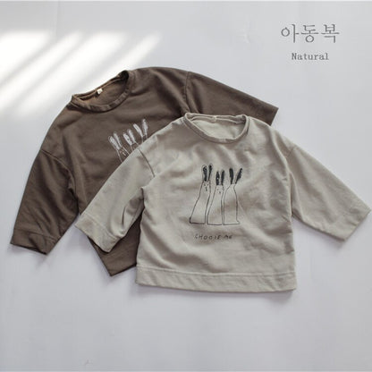 -キッズ うさぎ ラビット 長袖 Tシャツ トップス - mamahalo shop - 長袖Tシャツ -  べビー服 - 子供服 - 男の子 - 女の子