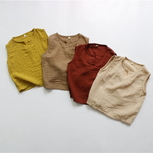 -キッズ ノースリーブ タンクトップ シャツ トップス【mh0000830】 - mamahalo shop - タンクトップ・キャミソール・ノースリーブトップス -  べビー服 - 子供服 - 男の子 - 女の子