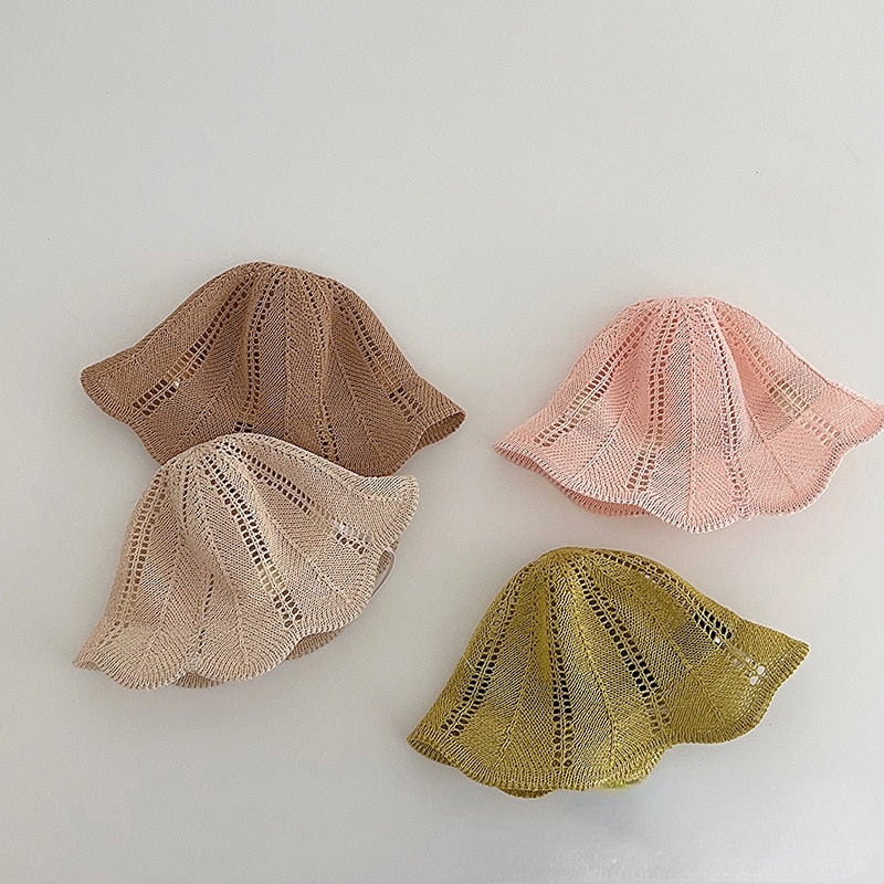 ベビー キッズ レース メッシュ チューリップ ハット 帽子 日除け 4カラー ユニセックス 6018A - mamahalo shop - ベビー用帽子 - ベビー服 - 子供服 - 男の子 - 女の子