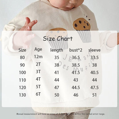 -キッズ カップケーキ スウェット トレーナー - mamahalo shop - トレーナー・フーディ -  べビー服 - 子供服 - 男の子 - 女の子