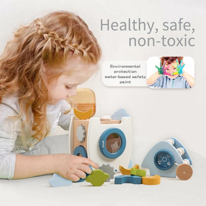 おもちゃ ウッドトイ 木製 ジグソー パズル ロケット 宇宙 月 星 - mamahalo shop - Toy (おもちゃ・木製玩具）etc. - ベビー服 - 子供服 - 男の子 - 女の子