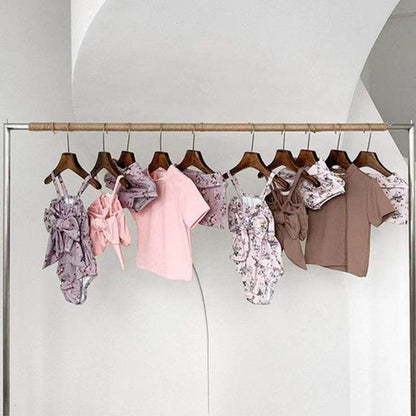 -ベビー 水着 セパレート ビキニ ワンピース フラワー リボン ラッシュガード スイムウェア【mh0000807】 - mamahalo shop - ベビー用水着 -  べビー服 - 子供服 - 男の子 - 女の子