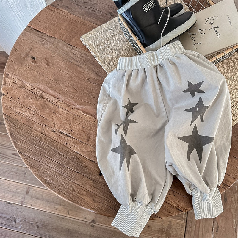 -キッズ 星 スター ルーズ ハーレム パンツ【mh0001217】 - mamahalo shop - ロングパンツ・スウェットパンツ -  べビー服 - 子供服 - 男の子 - 女の子