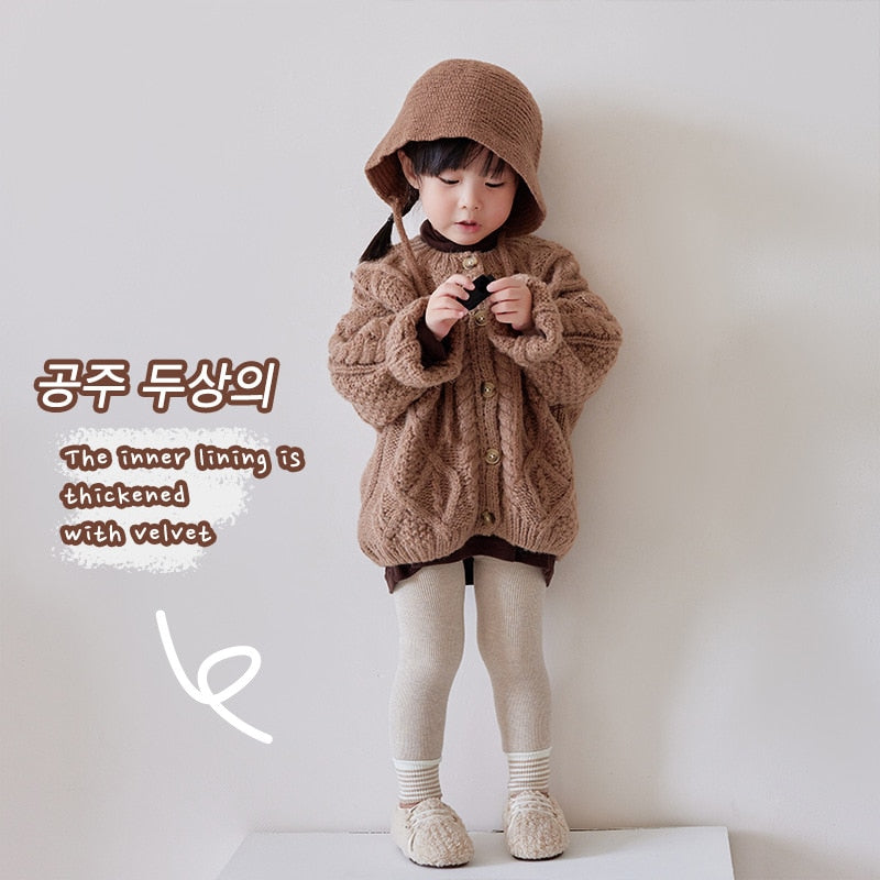 -ベビー 裏フリース 厚手 レギンス レギパン ボーダー 暖パン タイツ - mamahalo shop - ベビー用靴下・タイツ -  べビー服 - 子供服 - 男の子 - 女の子