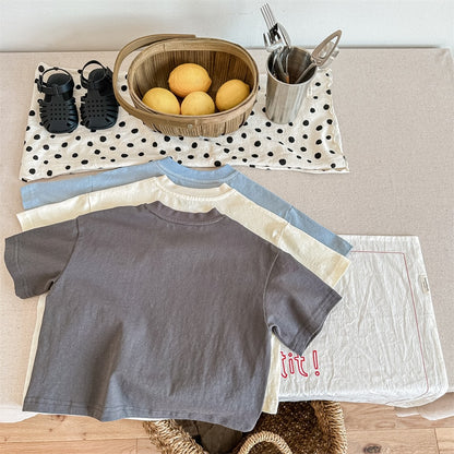 -キッズ いちご ストロベリー Vネック 半袖 Tシャツ トップス - mamahalo shop - 半袖Tシャツ -  べビー服 - 子供服 - 男の子 - 女の子