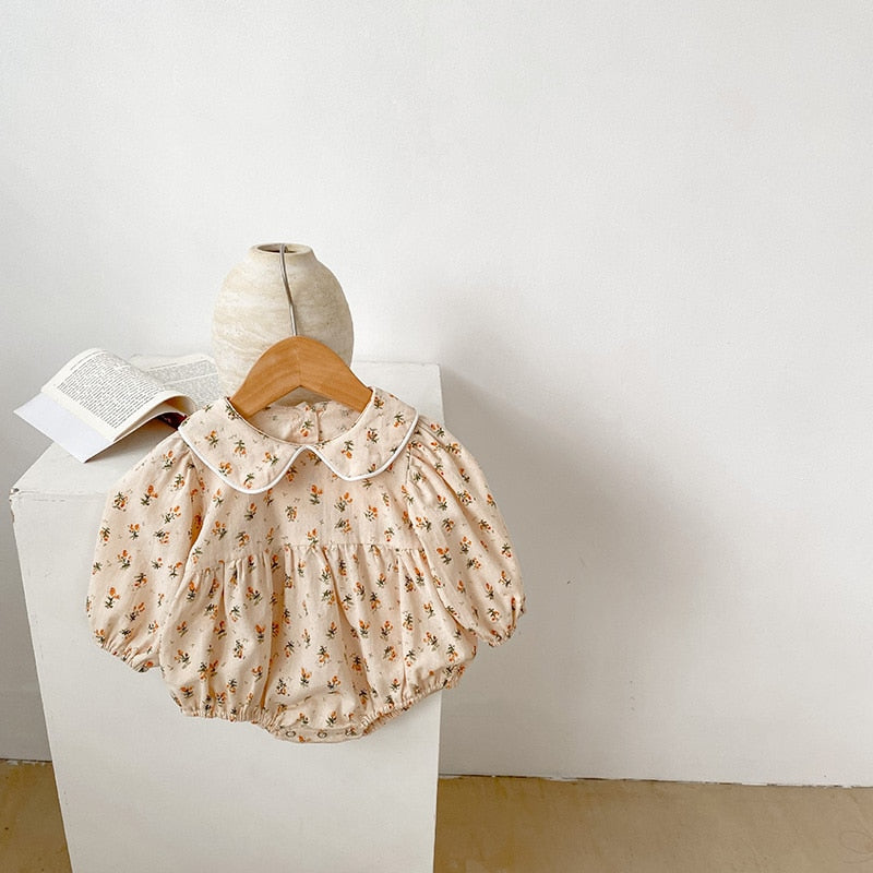 -ベビー フラワー 長袖 ロンパース【mh0001473】 - mamahalo shop - 長袖ロンパース -  べビー服 - 子供服 - 男の子 - 女の子