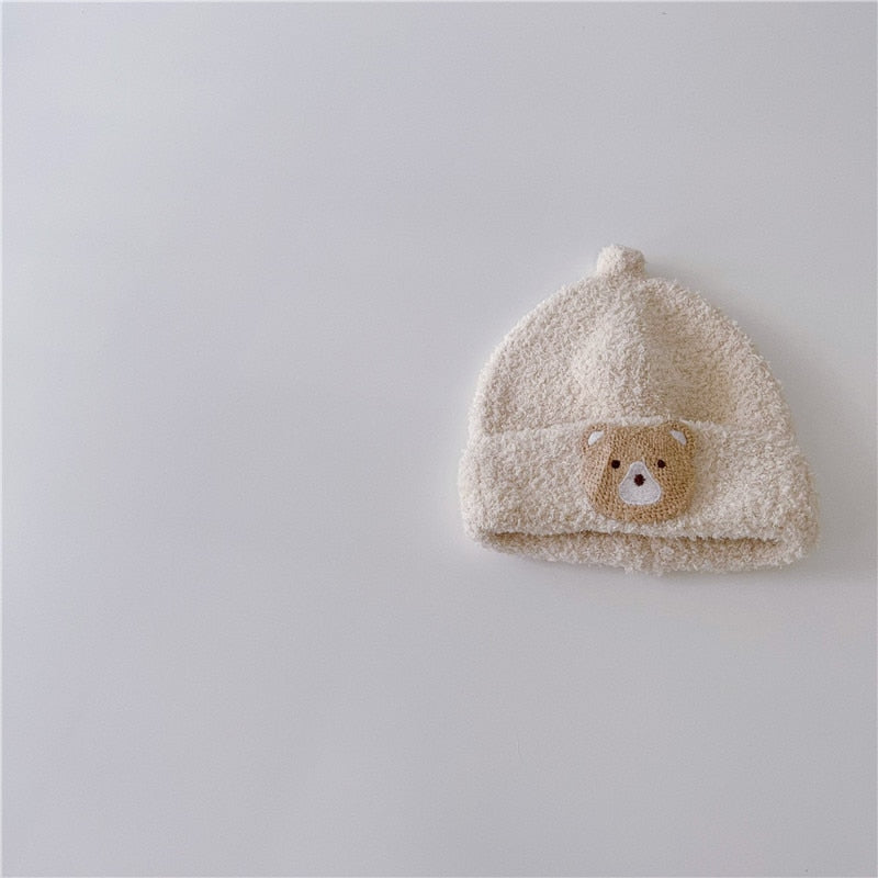 -ベビー くま ベア ニットキャップ ニット帽 ワッチキャップ 帽子【mh0000892】 - mamahalo shop - ベビー用帽子 -  べビー服 - 子供服 - 男の子 - 女の子
