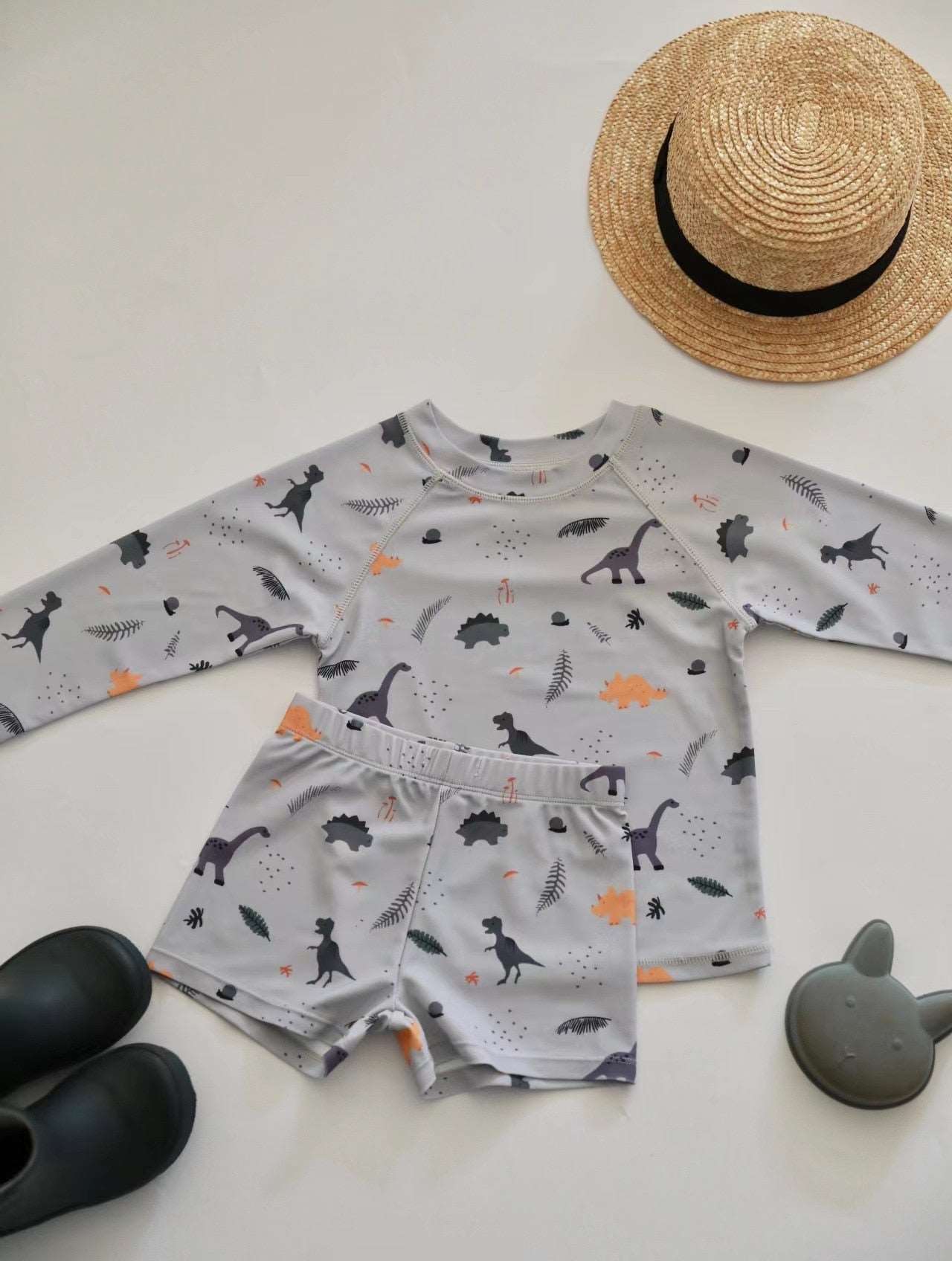 2023新作 キッズ ボーイズ 男の子 セパレート 水着 スイムウェア ラッシュガード 帽子 セット - mamahalo shop - ベビー用水着 - ベビー服 - 子供服 - 男の子 - 女の子