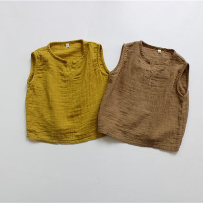 -キッズ ノースリーブ タンクトップ シャツ トップス【mh0000830】 - mamahalo shop - タンクトップ・キャミソール・ノースリーブトップス -  べビー服 - 子供服 - 男の子 - 女の子