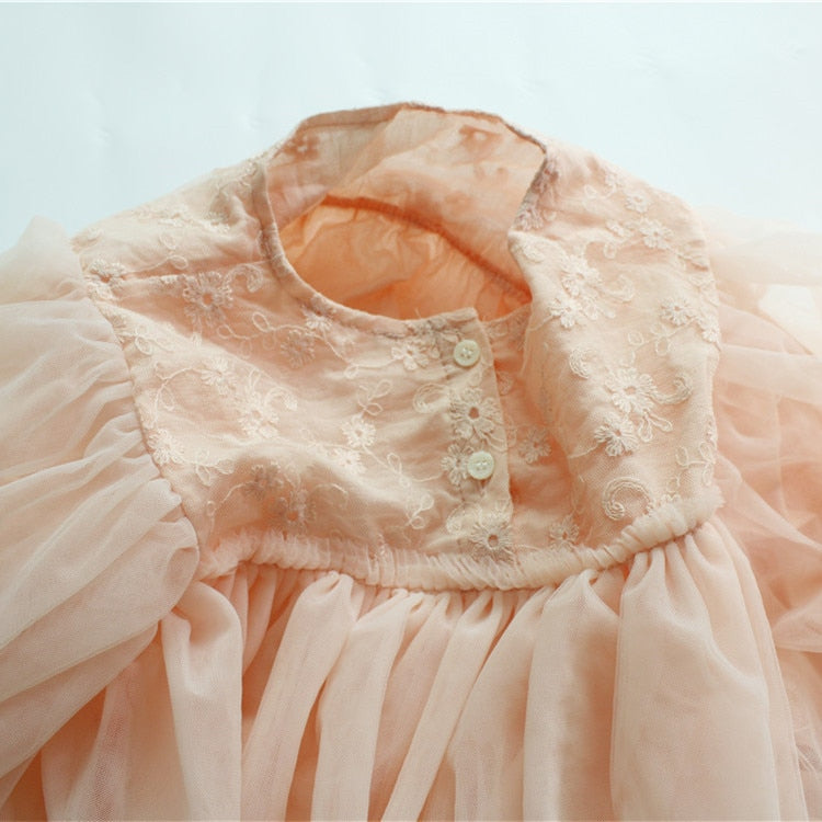 キッズ チュチュ チュール 長袖 パフスリーブ ドレス ワンピース - mamahalo shop - 長袖ワンピース - ベビー服 - 子供服 - 男の子 - 女の子