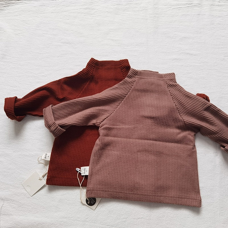 -ベビー コーデュロイ オーバーオール ハイネック Tシャツ - mamahalo shop - オーバーオール -  べビー服 - 子供服 - 男の子 - 女の子