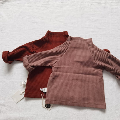 -ベビー コーデュロイ オーバーオール ハイネック Tシャツ - mamahalo shop - オーバーオール -  べビー服 - 子供服 - 男の子 - 女の子