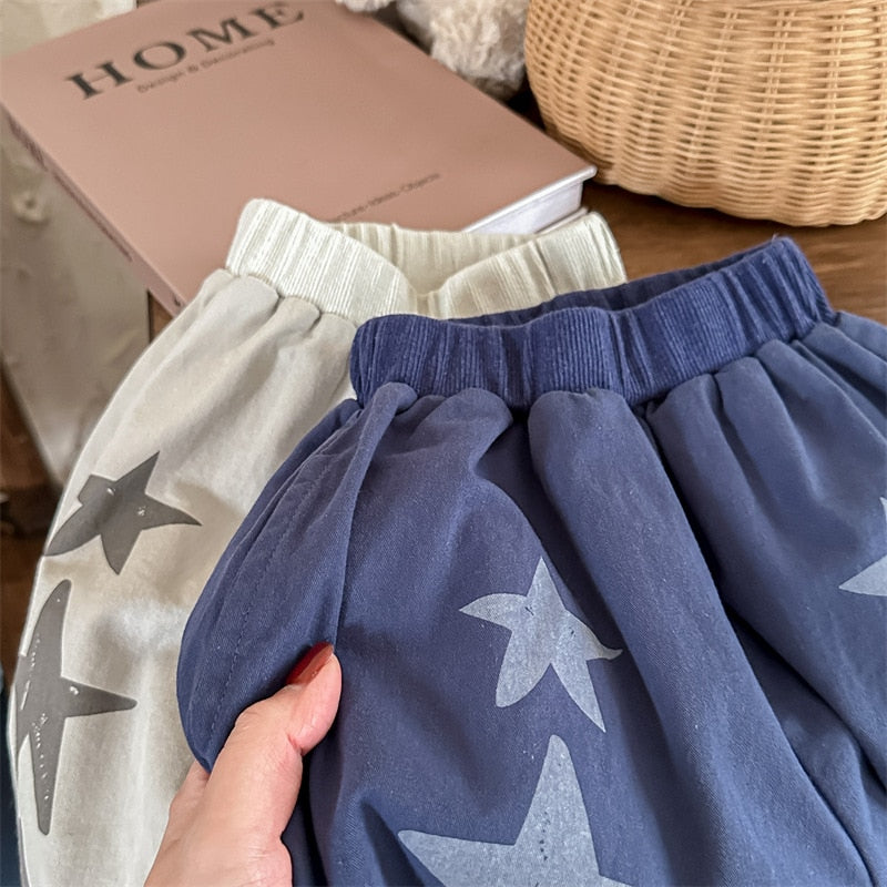 -キッズ 星 スター ルーズ ハーレム パンツ【mh0001217】 - mamahalo shop - ロングパンツ・スウェットパンツ -  べビー服 - 子供服 - 男の子 - 女の子