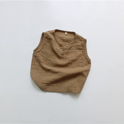 -キッズ ノースリーブ タンクトップ シャツ トップス【mh0000830】 - mamahalo shop - タンクトップ・キャミソール・ノースリーブトップス -  べビー服 - 子供服 - 男の子 - 女の子