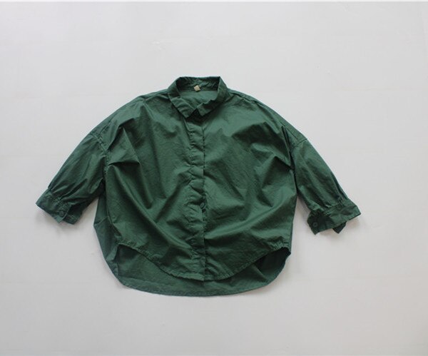 -キッズ オーバーサイズ ルーズ 長袖 シャツ ブラウス オーバーシャツ - mamahalo shop - 長袖シャツ・ブラウス -  べビー服 - 子供服 - 男の子 - 女の子
