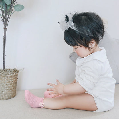 -ベビー キッズ メッシュ サマー ショート ソックス 靴下 3足 セット うさぎ くま いちご【mh0001446】 - mamahalo shop - ベビー用靴下・タイツ -  べビー服 - 子供服 - 男の子 - 女の子