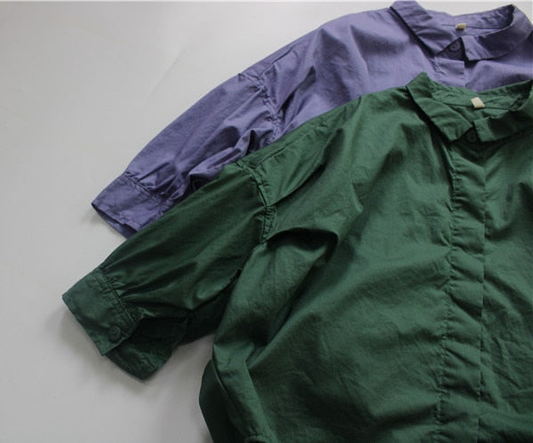 -キッズ オーバーサイズ ルーズ 長袖 シャツ ブラウス オーバーシャツ - mamahalo shop - 長袖シャツ・ブラウス -  べビー服 - 子供服 - 男の子 - 女の子