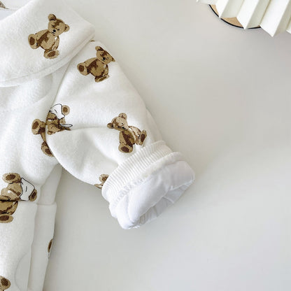 -ベビー くま ベア キルティング アウター ジャンプスーツ - mamahalo shop - アウタージャンプスーツ -  べビー服 - 子供服 - 男の子 - 女の子