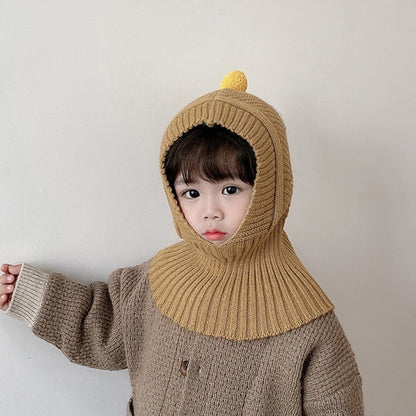 -キッズ ニット ダイナソー 恐竜 フーディ フード ケープ スカーフ キャップ 帽子 - mamahalo shop - ベビー用帽子 -  べビー服 - 子供服 - 男の子 - 女の子