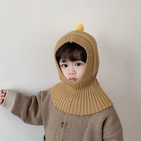 -キッズ ニット ダイナソー 恐竜 フーディ フード ケープ スカーフ キャップ 帽子 - mamahalo shop - ベビー用帽子 -  べビー服 - 子供服 - 男の子 - 女の子