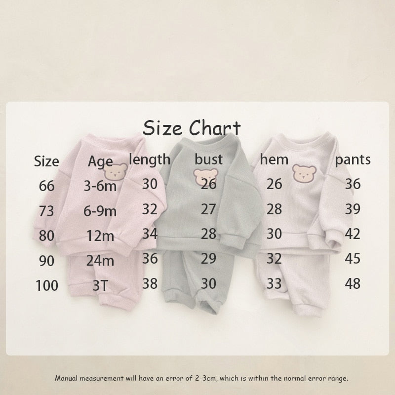 -ベビー セットアップ くま ベア スウェット トレーナー パンツ - mamahalo shop - 長袖セットアップ -  べビー服 - 子供服 - 男の子 - 女の子