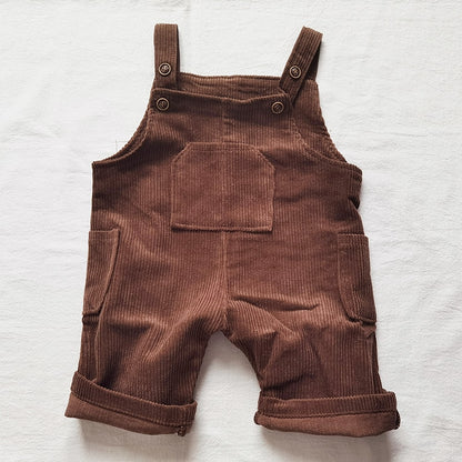 -ベビー コーデュロイ オーバーオール ハイネック Tシャツ - mamahalo shop - オーバーオール -  べビー服 - 子供服 - 男の子 - 女の子