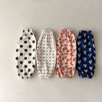 -キッズ ハート リボン みずたま フラワー ルーズ ランタン パンツ - mamahalo shop - ロングパンツ・スウェットパンツ -  べビー服 - 子供服 - 男の子 - 女の子