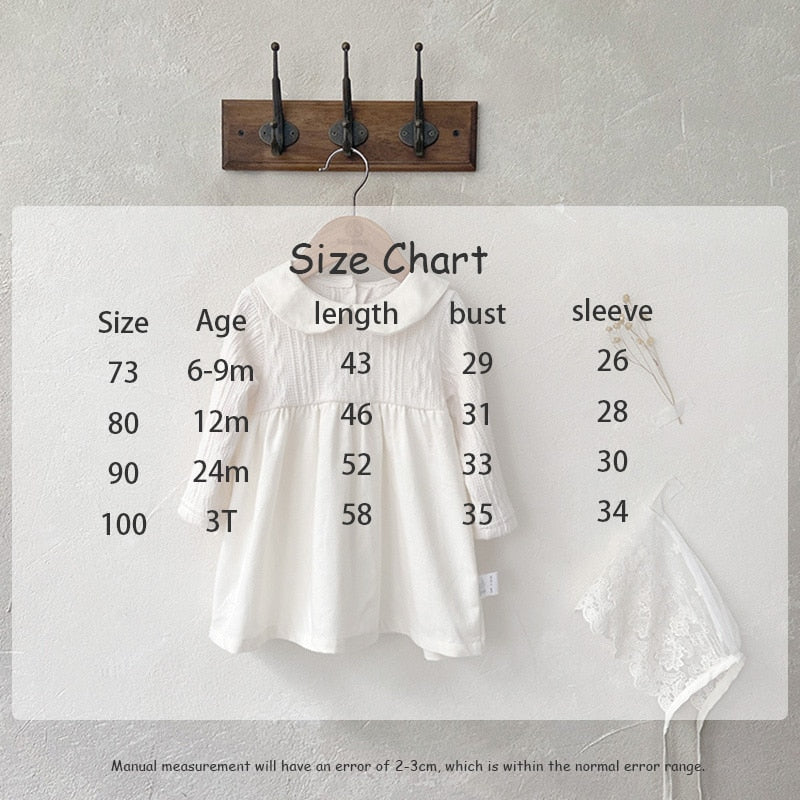 -ベビー ドッキング 丸襟 長袖 ロンパース ワンピース リンクコーデ 姉妹 お揃い - mamahalo shop - 長袖ワンピース -  べビー服 - 子供服 - 男の子 - 女の子