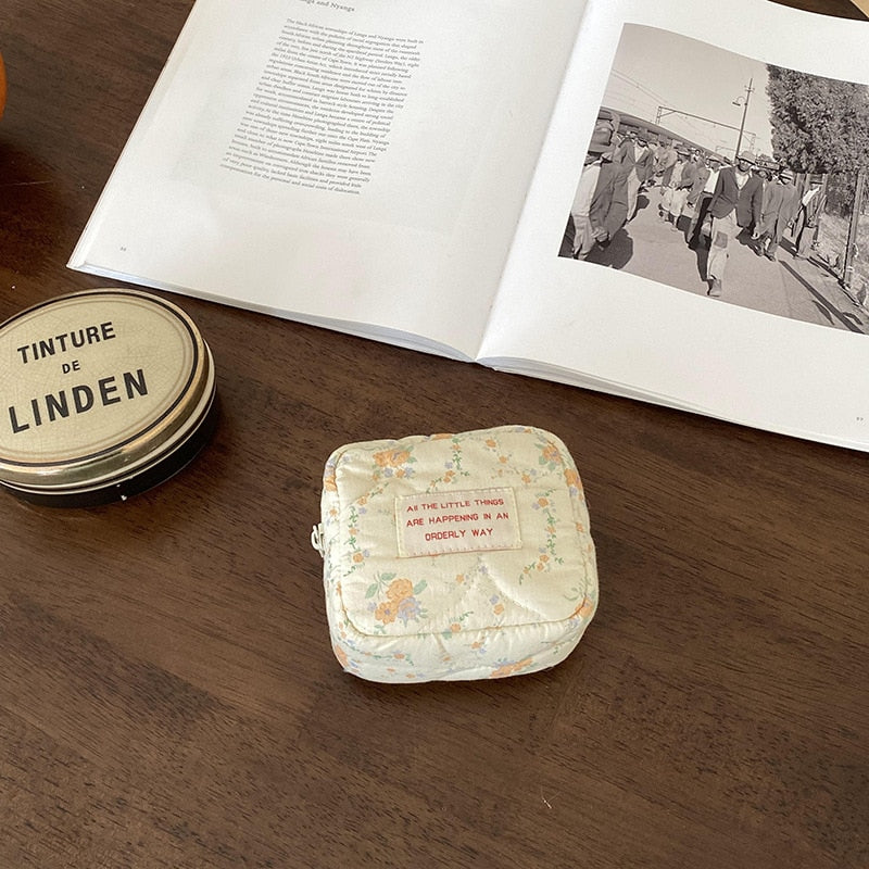 -キルティング ミニ ポーチ 象 ぞう フラワー ママバッグ - mamahalo shop - マザーズバッグ -  べビー服 - 子供服 - 男の子 - 女の子