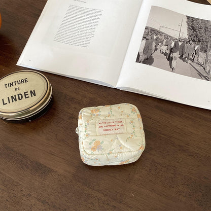 -キルティング ミニ ポーチ 象 ぞう フラワー ママバッグ - mamahalo shop - マザーズバッグ -  べビー服 - 子供服 - 男の子 - 女の子