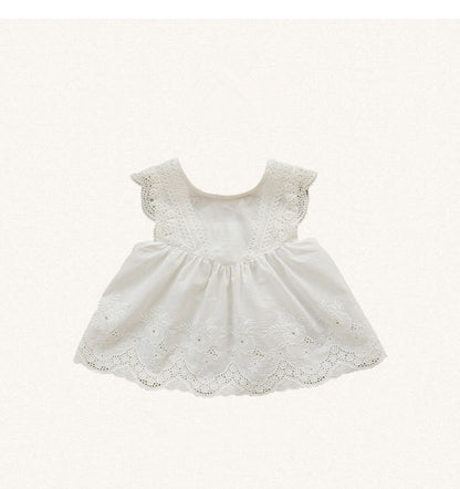 -キッズ レース 透け感 ノースリーブ ブラウス トップス フリル ショートパンツ - mamahalo shop - ハーフパンツ・ショートパンツ -  べビー服 - 子供服 - 男の子 - 女の子