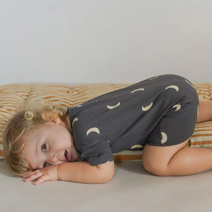 -ベビー 月 ムーン 半袖 ロンパース ジャンプスーツ【mh0000856】 - mamahalo shop - 半袖ロンパース -  べビー服 - 子供服 - 男の子 - 女の子