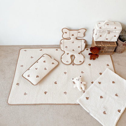 -ベビー キッズ 刺繍 枕 ピロー くま ベア りす 虎 タイガー うさぎ - mamahalo shop - ベビー寝具 -  べビー服 - 子供服 - 男の子 - 女の子