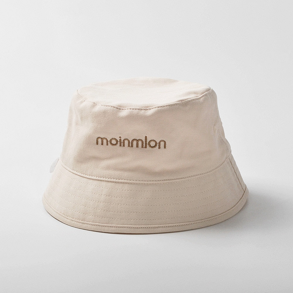 -ベビー キッズ レターロゴ 刺繍 バケットハット 帽子 - mamahalo shop - ベビー用帽子 -  べビー服 - 子供服 - 男の子 - 女の子