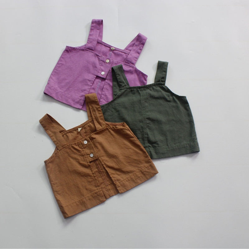 -キッズ  キャミソール ノースリーブ ビスチェ バックスリット トップス【mh0000841】 - mamahalo shop - タンクトップ・キャミソール・ノースリーブトップス -  べビー服 - 子供服 - 男の子 - 女の子