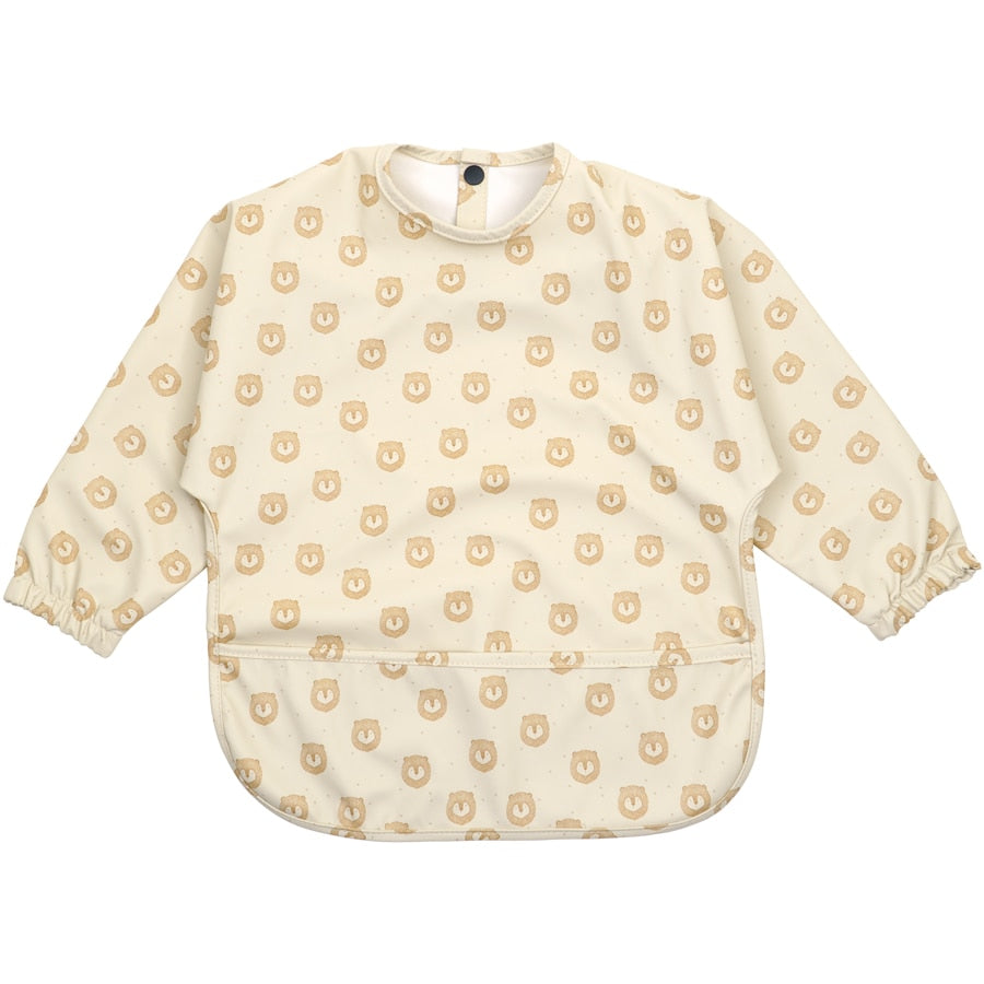 -防水 ベビー ビブ 子供用 長袖 スモック エプロン ポケット付き - mamahalo shop - お食事エプロン -  べビー服 - 子供服 - 男の子 - 女の子