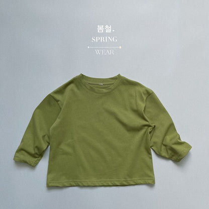 -キッズ シンプル ベーシック 長袖 Tシャツ トップス【mh0001232】 - mamahalo shop - 長袖Tシャツ -  べビー服 - 子供服 - 男の子 - 女の子