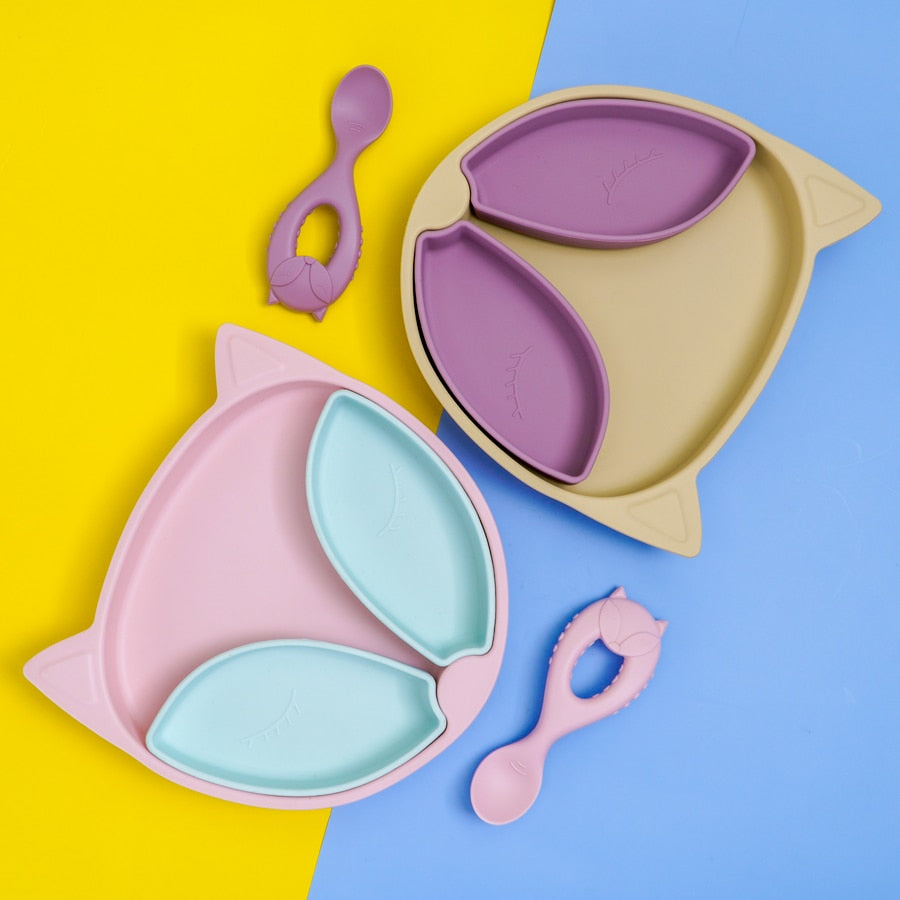 -# ベビー アニマル ディッシュ プレート 食器 キッズ スプーン 仕切り【mh0001125】 - mamahalo shop - ベビーキッズ食器 -  べビー服 - 子供服 - 男の子 - 女の子