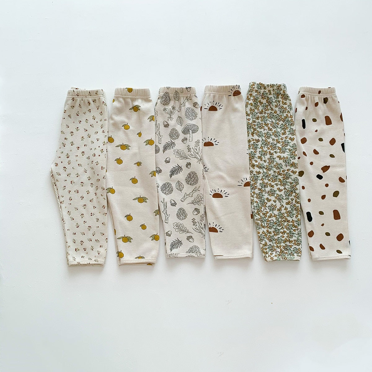 -キッズ 長袖 プリント セットアップ パジャマ トップス パンツ レモン フラワー - mamahalo shop - 長袖パジャマ -  べビー服 - 子供服 - 男の子 - 女の子