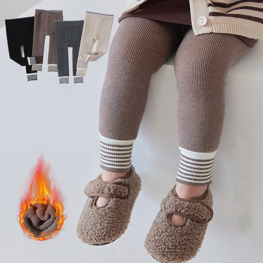 -ベビー 裏フリース 厚手 レギンス レギパン ボーダー 暖パン タイツ - mamahalo shop - ベビー用靴下・タイツ -  べビー服 - 子供服 - 男の子 - 女の子