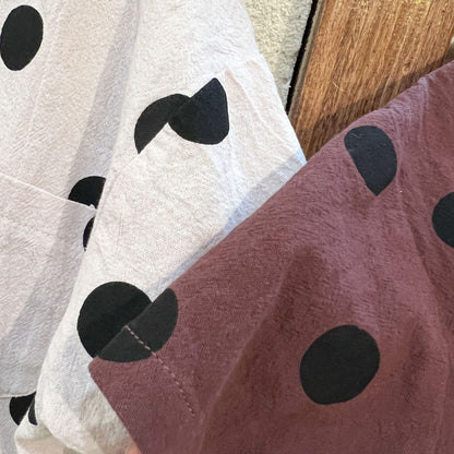 -キッズ セットアップ みずたま ブラウス シャツ ハーフパンツ - mamahalo shop - 半袖セットアップ -  べビー服 - 子供服 - 男の子 - 女の子