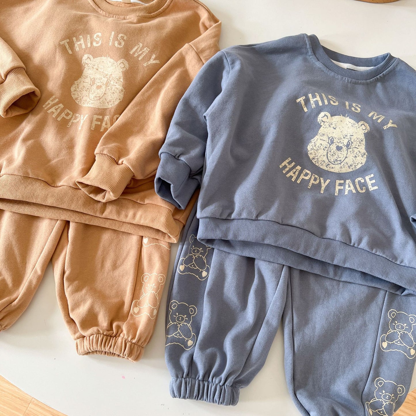 -キッズ くま ベア セットアップ スウェット トレーナー トップス パンツ - mamahalo shop - 長袖セットアップ -  べビー服 - 子供服 - 男の子 - 女の子