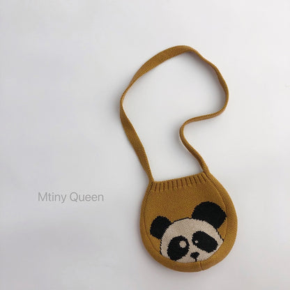 -キッズ ニット アニマル メッセンジャーバッグ 鞄 ポシェット - mamahalo shop - メッセンジャーバッグ -  べビー服 - 子供服 - 男の子 - 女の子