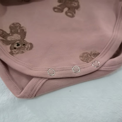 -ベビー くま ベア ロンパース 耳帽子 セット - mamahalo shop - 長袖ロンパース -  べビー服 - 子供服 - 男の子 - 女の子