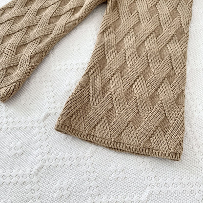 -キッズ ニット ワイドレッグパンツ フレアパンツ - mamahalo shop - ロングパンツ・スウェットパンツ -  べビー服 - 子供服 - 男の子 - 女の子