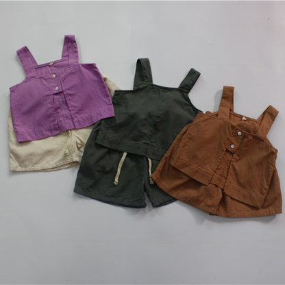 -キッズ  キャミソール ノースリーブ ビスチェ バックスリット トップス【mh0000841】 - mamahalo shop - タンクトップ・キャミソール・ノースリーブトップス -  べビー服 - 子供服 - 男の子 - 女の子