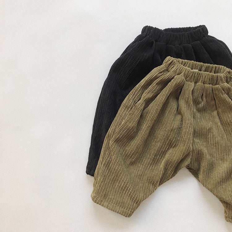 -キッズ コーデュロイ 裏フリース パンツ 暖パン - mamahalo shop - ロングパンツ・スウェットパンツ -  べビー服 - 子供服 - 男の子 - 女の子