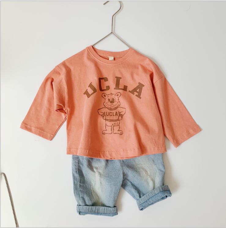 -キッズ UCLA くま ベア 長袖 Tシャツ ロンT トップス【mh0001557】 - mamahalo shop - 半袖Tシャツ -  べビー服 - 子供服 - 男の子 - 女の子