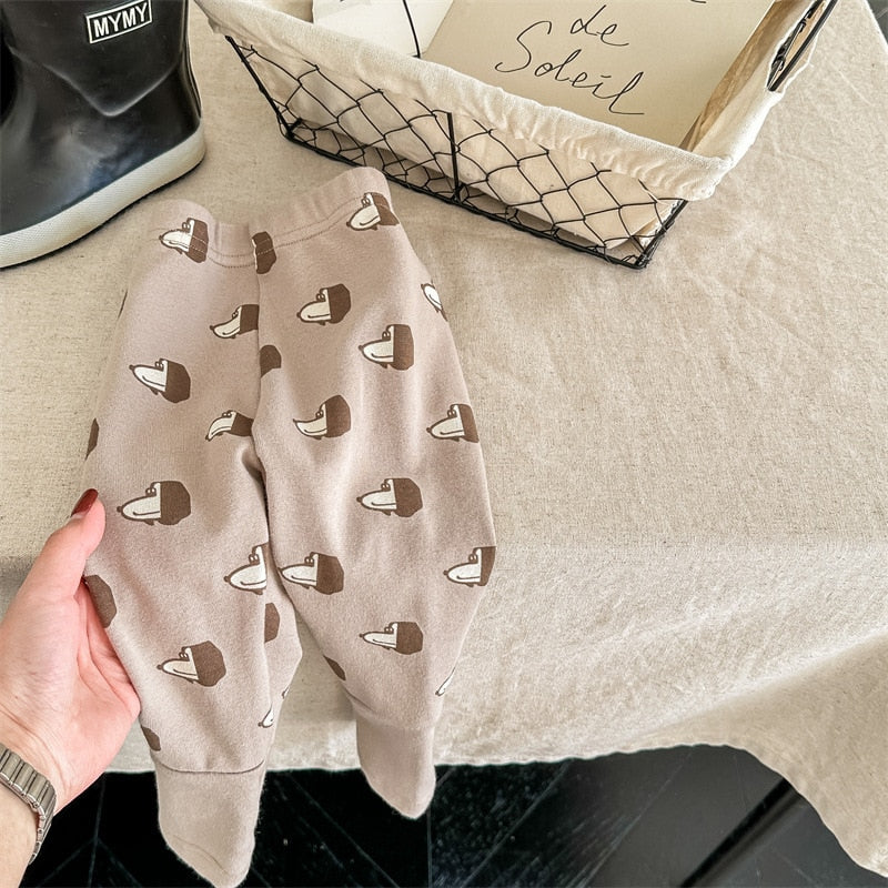 -キッズ 犬 いぬ DOG プリント レギンス パンツ - mamahalo shop - レギンスパンツ -  べビー服 - 子供服 - 男の子 - 女の子