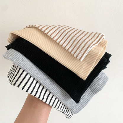 ベビー ボーダー 無地 ショート レギンスパンツ - mamahalo shop - レギンスパンツ - ベビー服 - 子供服 - 男の子 - 女の子